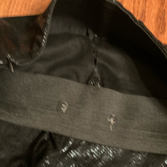 Rita Leather Faux Pants, Black with Snake Print Design, Side Zip, Sz S - Picture 5 of 11